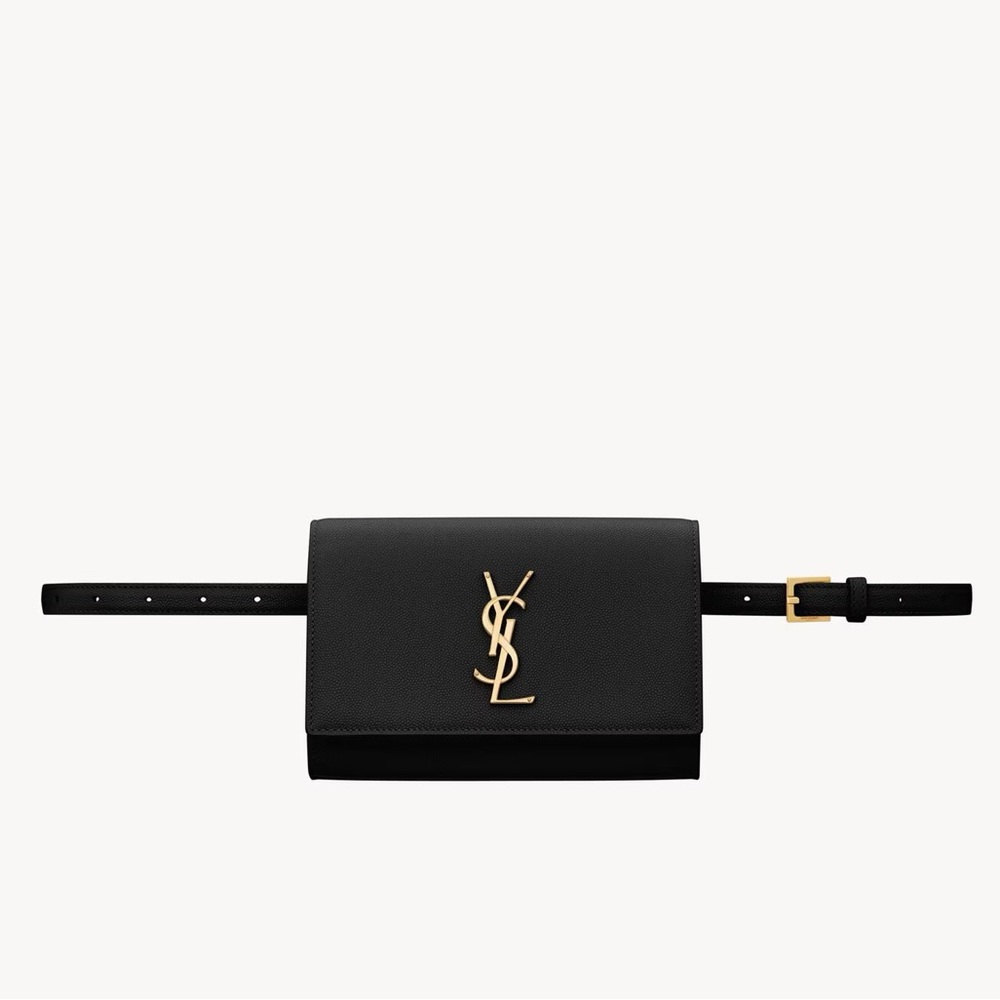 YSL KATE BELT BAG IN GRAIN DE POUDRE-EMBOSSED LEATHER